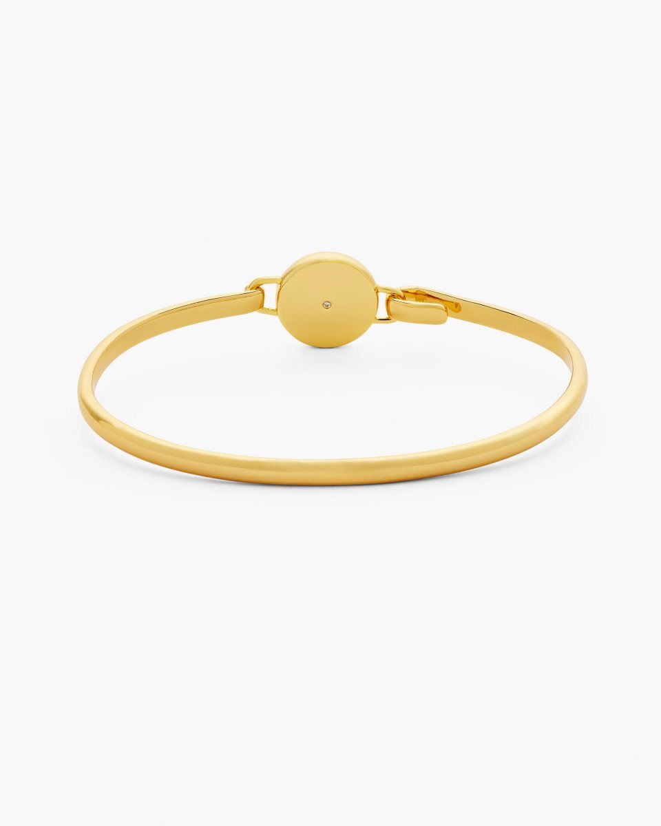 Bracelets Marc Jacobs The Button Hinge Bracelet Femme Doré Noir | 478MSZCWD