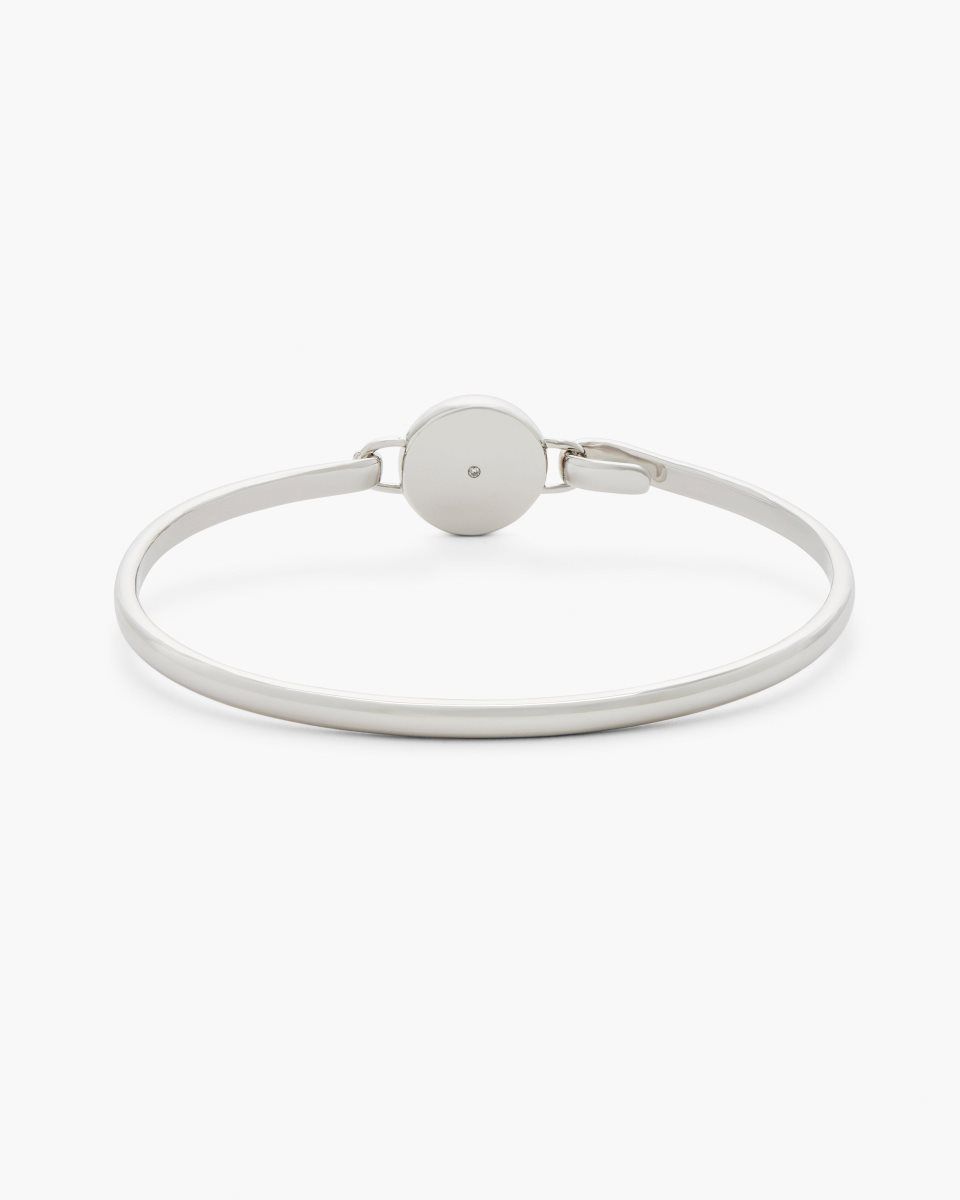 Bracelets Marc Jacobs The Button Hinge Bracelet Femme Argent Noir | 871LFAVYX