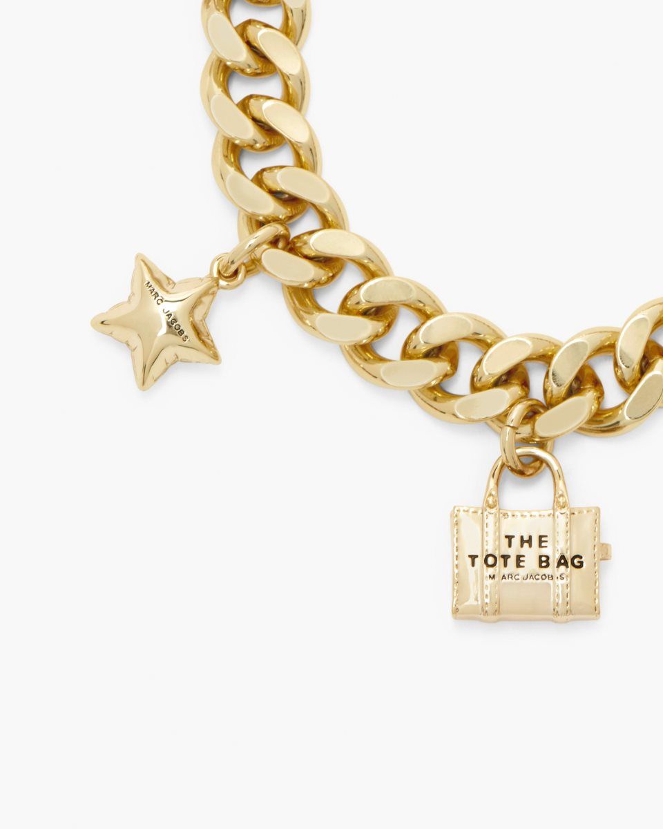 Bracelets Marc Jacobs The Mini Icon Charm Bracelet Femme Doré Clair | 085KTXVRZ