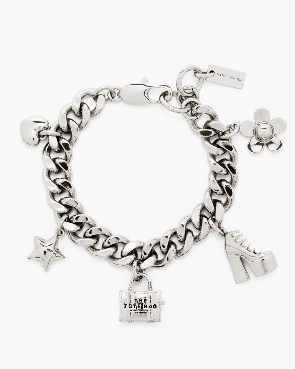 Bracelets Marc Jacobs The Mini Icon Charm Bracelet Femme Argent Clair | 720JTIDCK