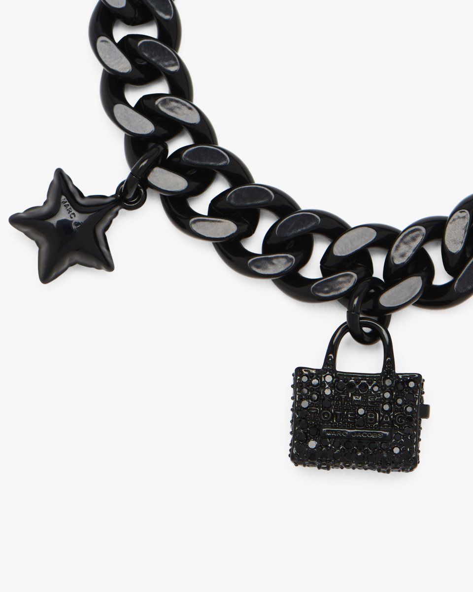 Bracelets Marc Jacobs The Pave Mini Icon Charm Bracelet Femme Noir Noir | 512SLYCNA