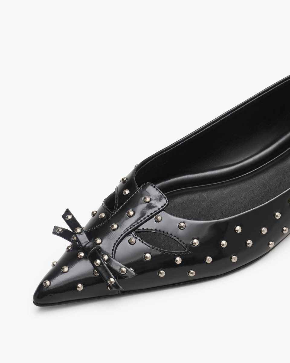 Chaussure Plate Marc Jacobs The Glam Studs Kat Ballerina Femme Noir | 274XUVNMO