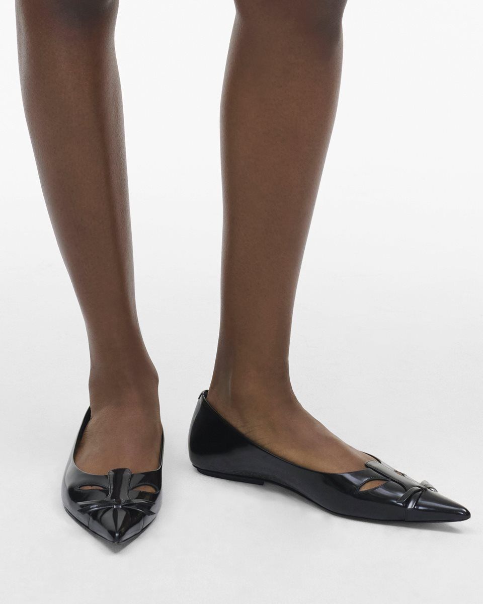 Chaussure Plate Marc Jacobs The Kat Ballerina Femme Noir | 028IWMSDU