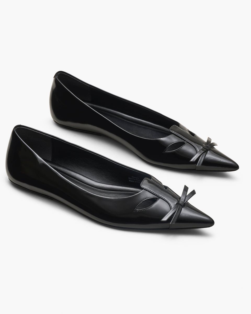 Chaussure Plate Marc Jacobs The Kat Ballerina Femme Noir | 028IWMSDU