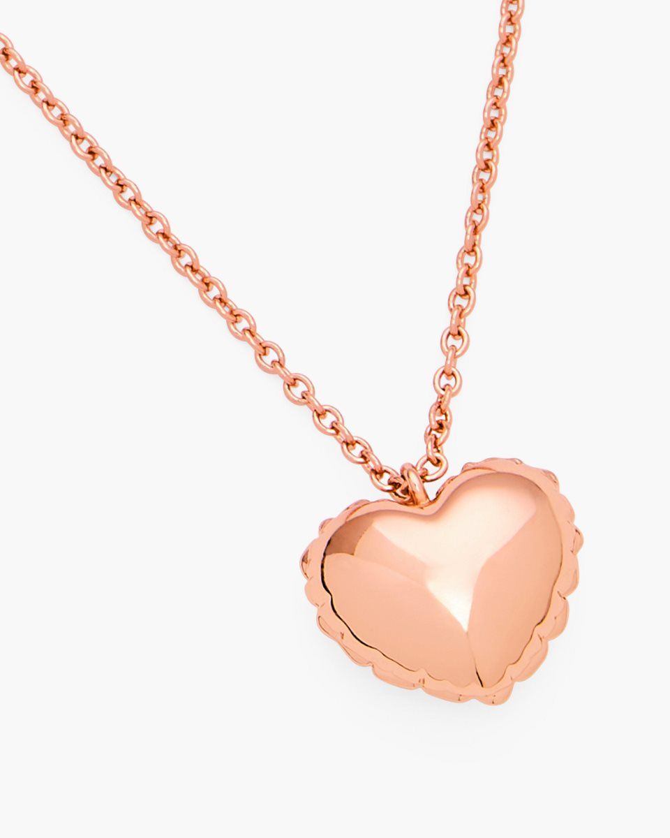 Colliers Marc Jacobs Balloon Heart Necklace Femme Rose Doré | 870OCPSRB