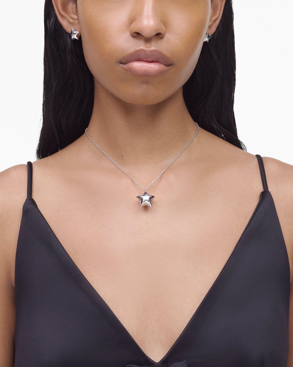 Colliers Marc Jacobs Balloon Star Necklace Femme Argent Clair | 913JQNOLC