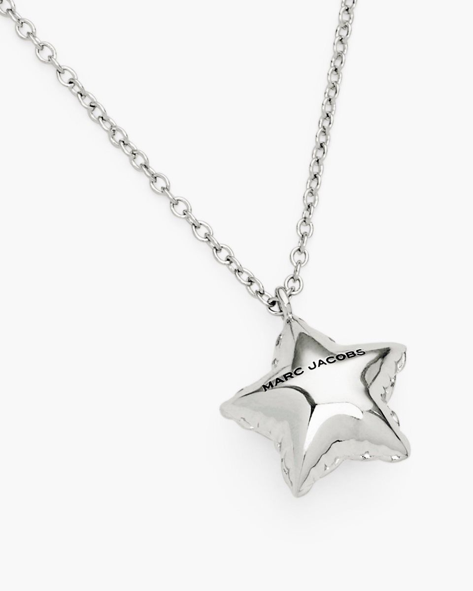 Colliers Marc Jacobs Balloon Star Necklace Femme Argent Clair | 913JQNOLC