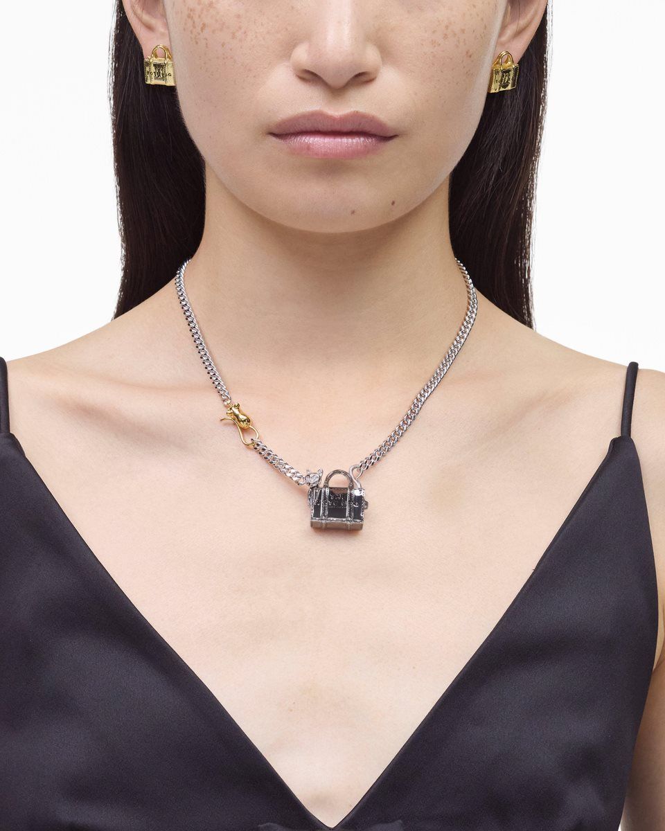 Colliers Marc Jacobs Cats Out Of The Bag Necklace Femme Argent | 618BHJQRG