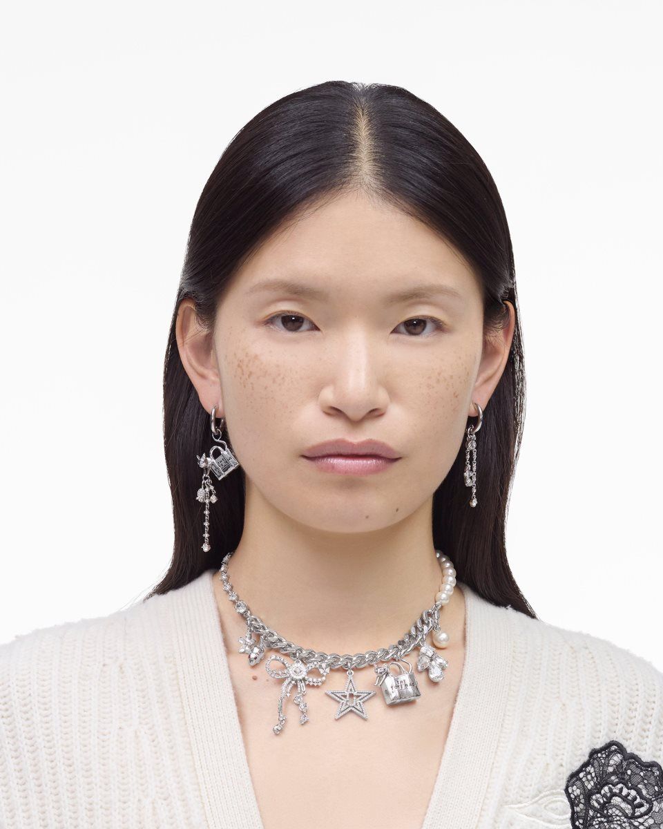 Colliers Marc Jacobs Cats Out Of The Bag Charm Necklace Femme Argent | 894HXNDJP