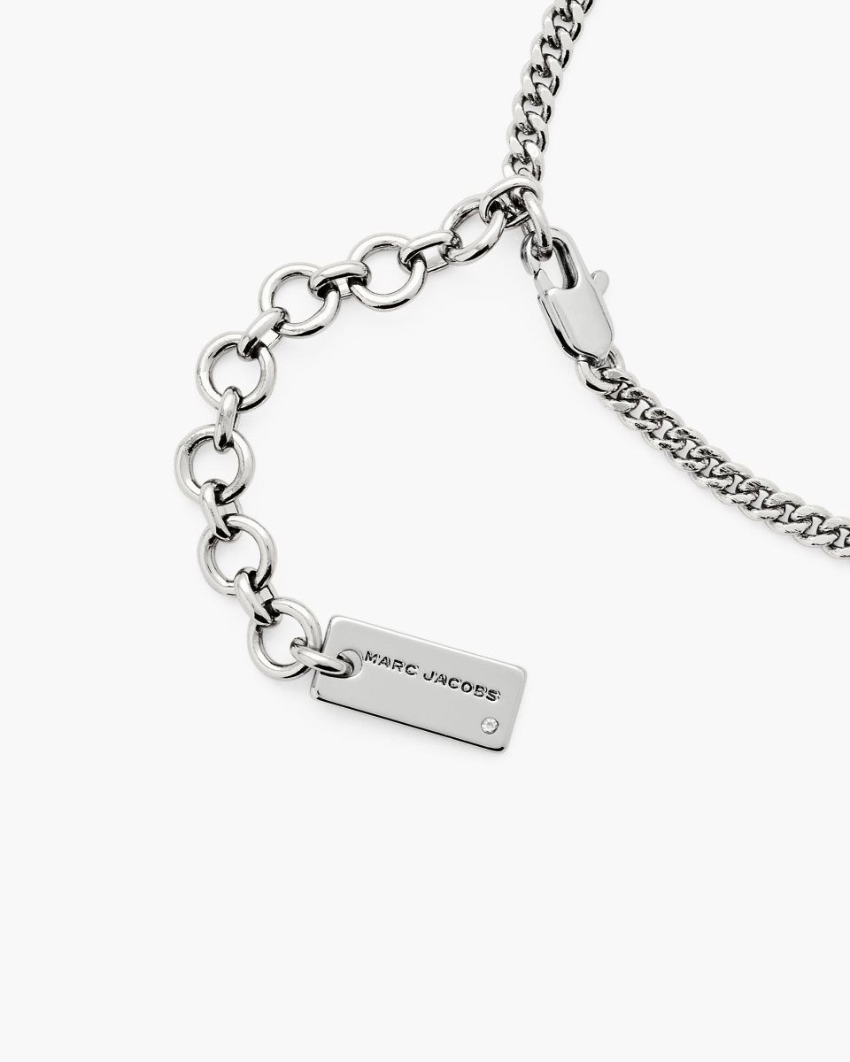 Colliers Marc Jacobs Friendship Padlock Necklace Femme Argent Clair | 428FCTNQU