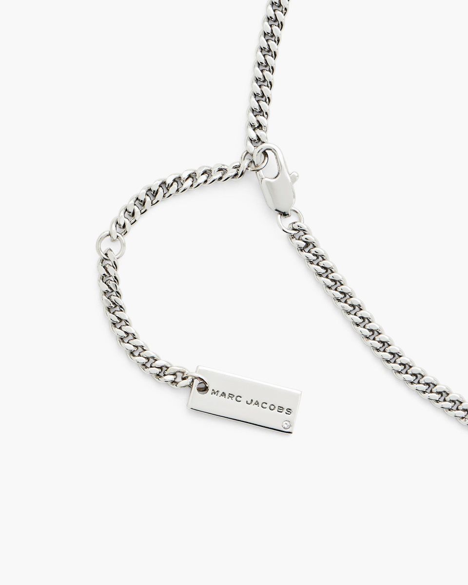 Colliers Marc Jacobs J Marc Zipper Necklace Femme Argent | 583JPFDET