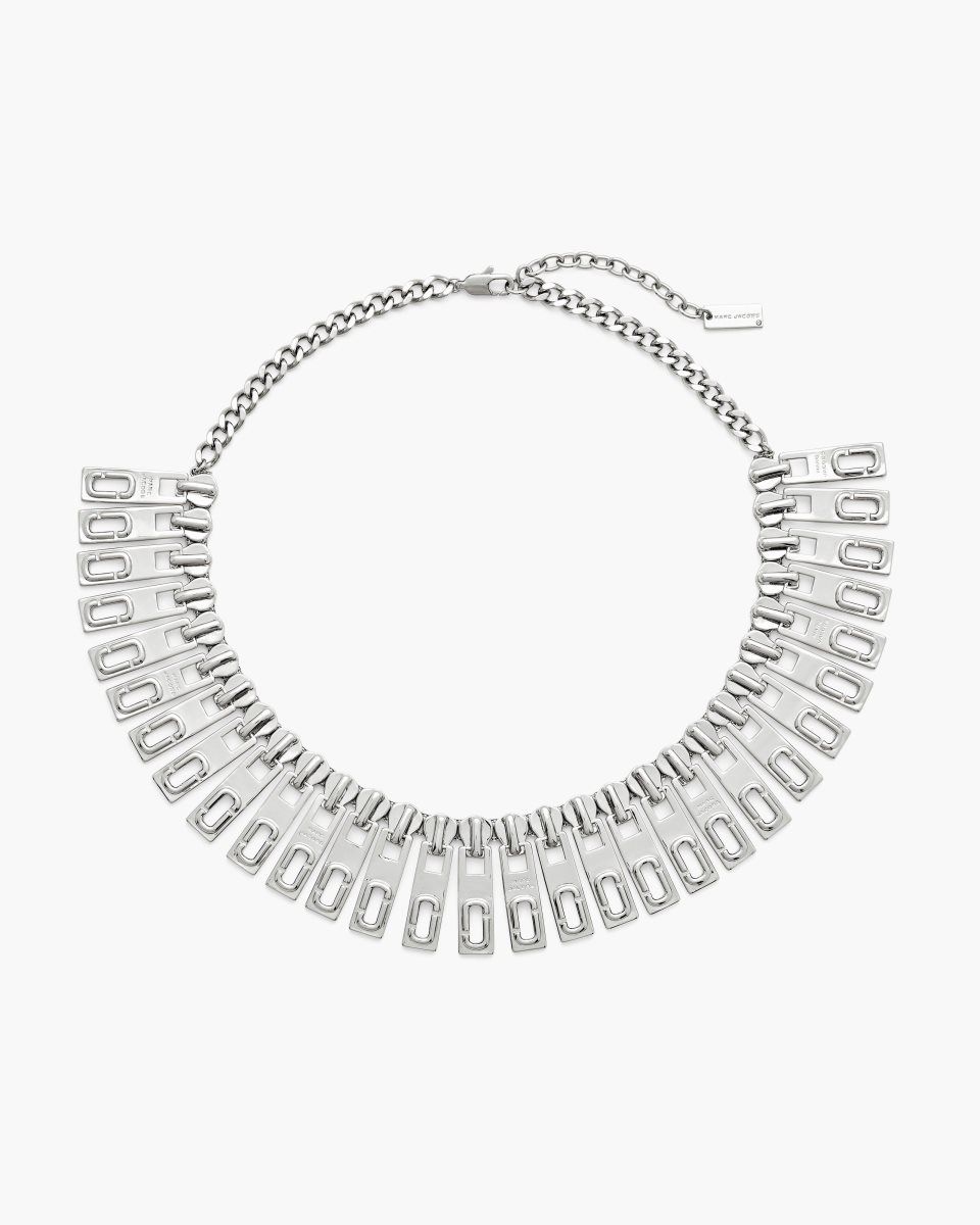 Colliers Marc Jacobs J Marc Zipper Statement Necklace Femme Argent | 178AJINUW