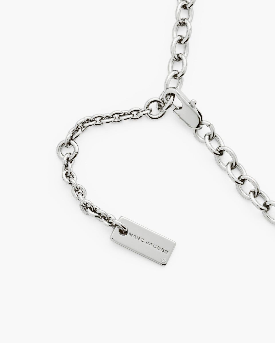 Colliers Marc Jacobs Marc Jacobs Balloon Necklace Femme Argent Clair | 460NVYXLO