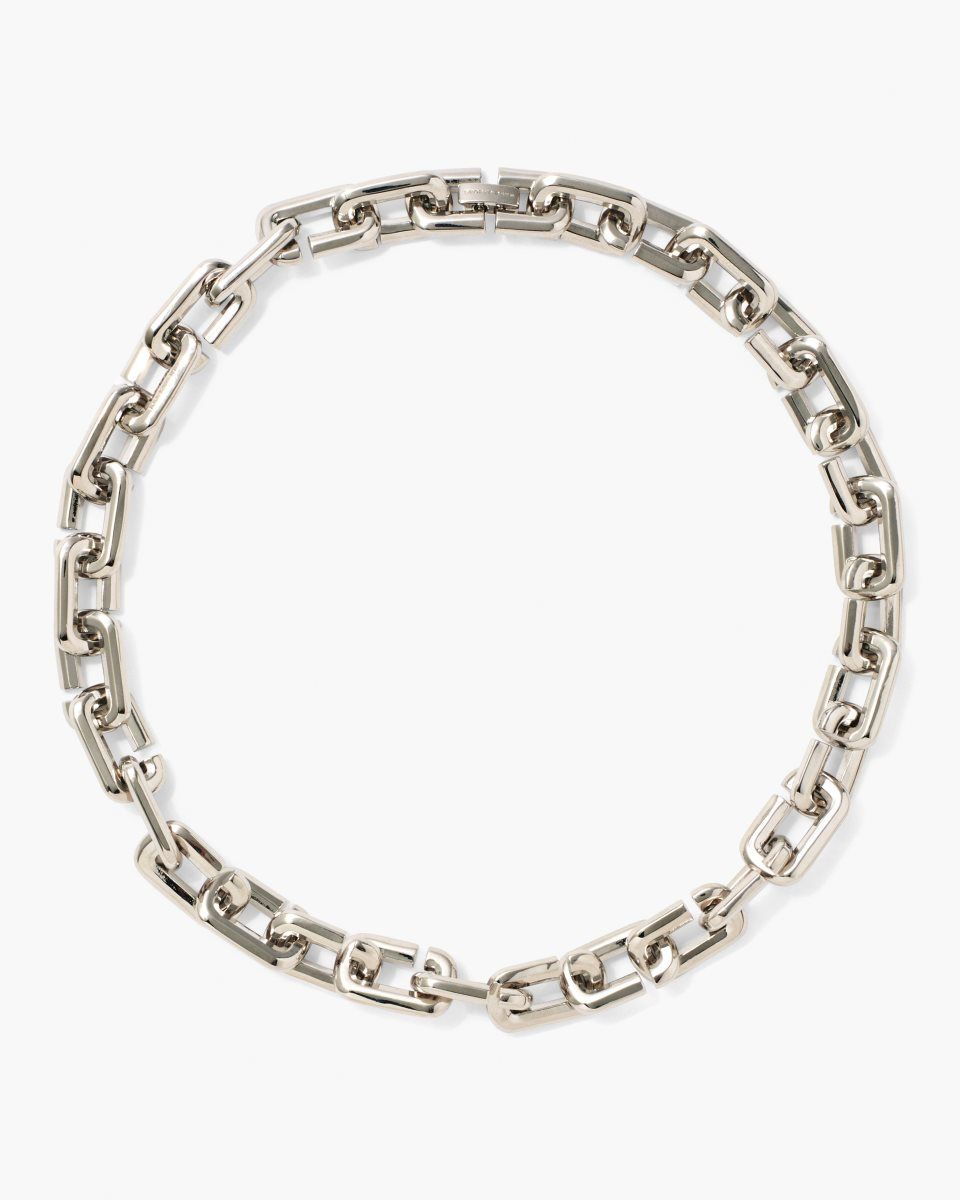 Colliers Marc Jacobs The J Marc Chain Link Necklace Femme Argent | 753WLEAMN