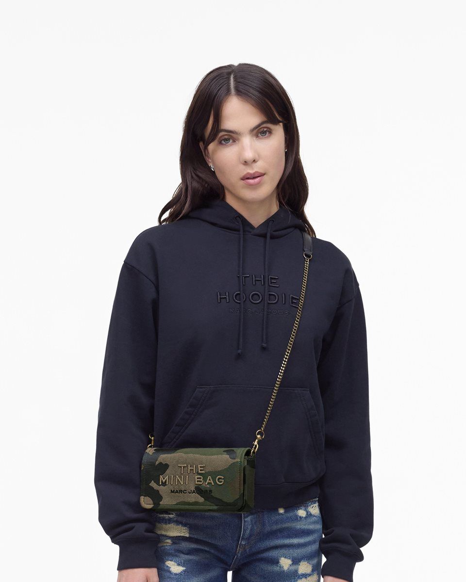 Grands Portefeuilles Marc Jacobs The Camo Jacquard Chain Mini Bag Femme Camouflage Multicolore | 436SNYZHE
