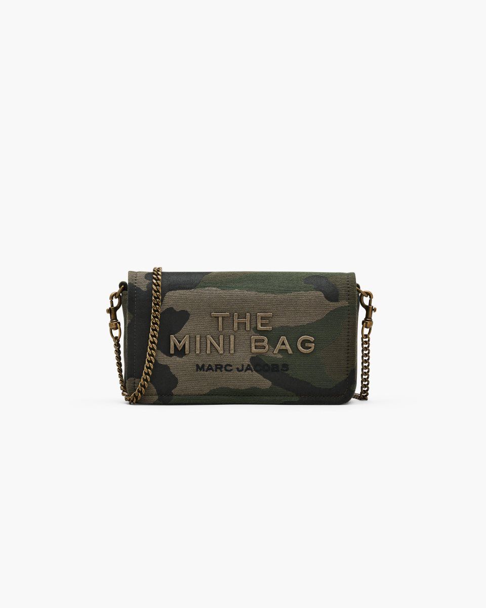 Grands Portefeuilles Marc Jacobs The Camo Jacquard Chain Mini Bag Femme Camouflage Multicolore | 436SNYZHE