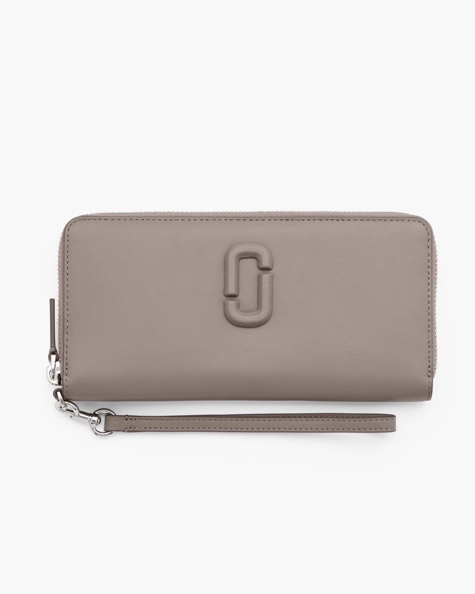 Grands Portefeuilles Marc Jacobs The Covered J Marc Continental Wallet Femme Cement | 781YPGEWS