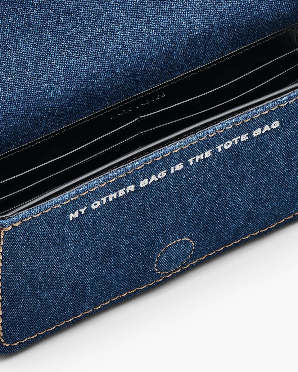 Grands Portefeuilles Marc Jacobs The Denim Chain Mini Bag Femme Lavage Foncé | 849FBARTY