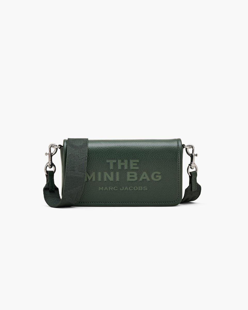 Grands Portefeuilles Marc Jacobs The Leather Mini Bag Femme Vert Foncé | 760IPVEOY