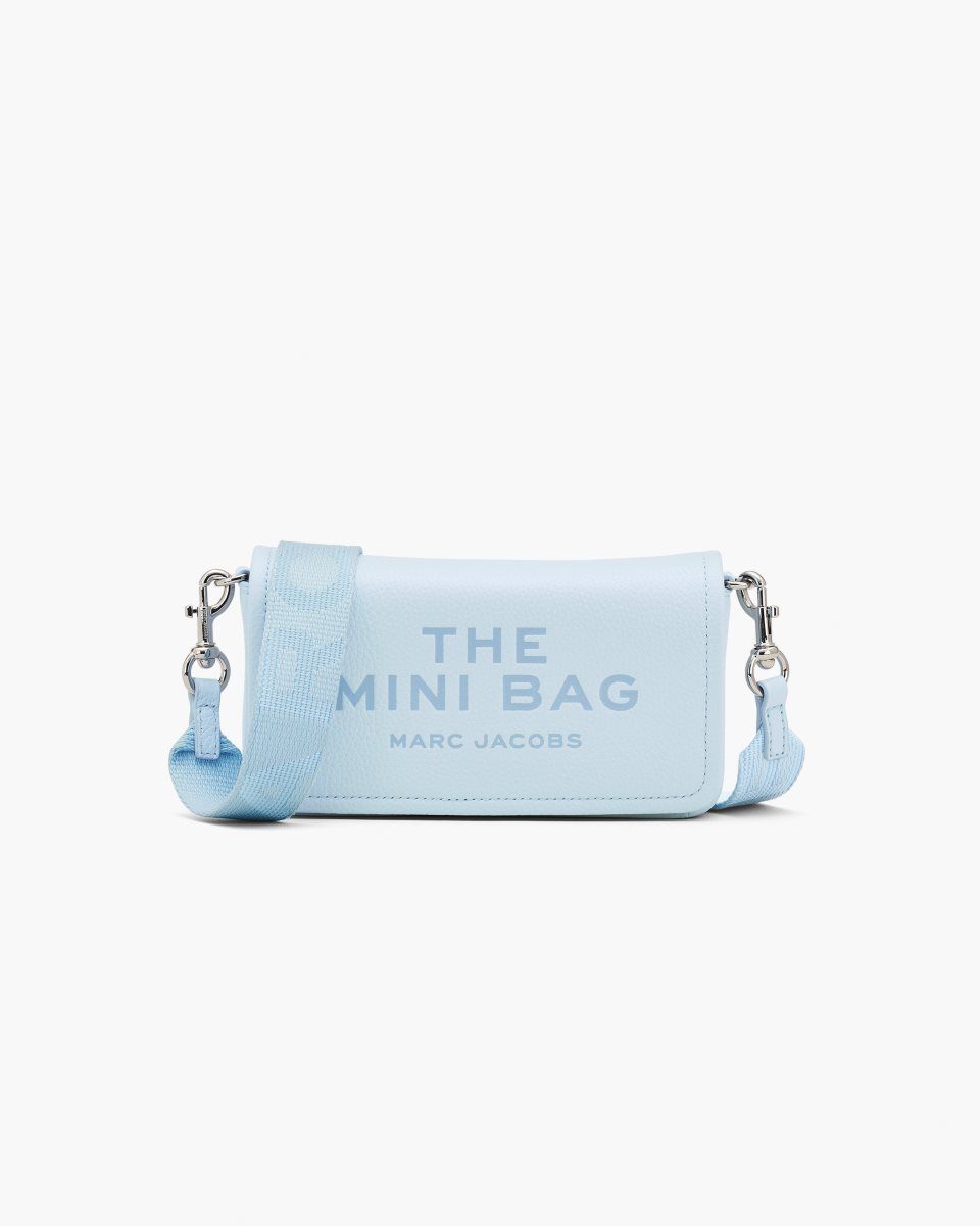 Grands Portefeuilles Marc Jacobs The Leather Mini Bag Femme Bleu | 806FMJWPC