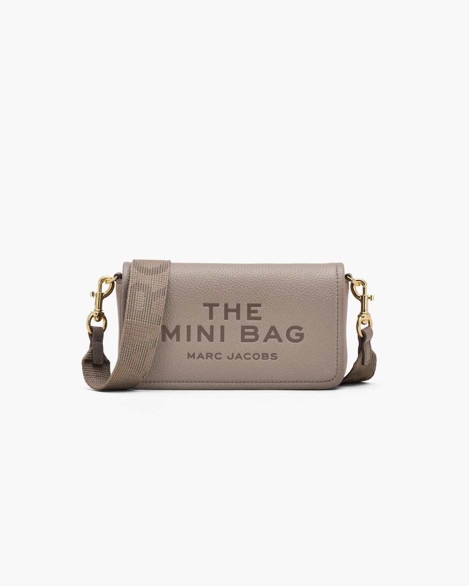 Grands Portefeuilles Marc Jacobs The Leather Mini Bag Femme Cement | 823KTUNIP