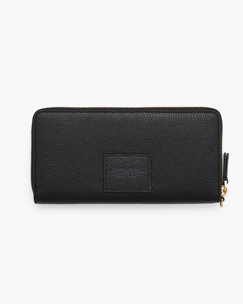 Grands Portefeuilles Marc Jacobs The Leather Continental Wallet Femme Noir | 864BDZEPQ