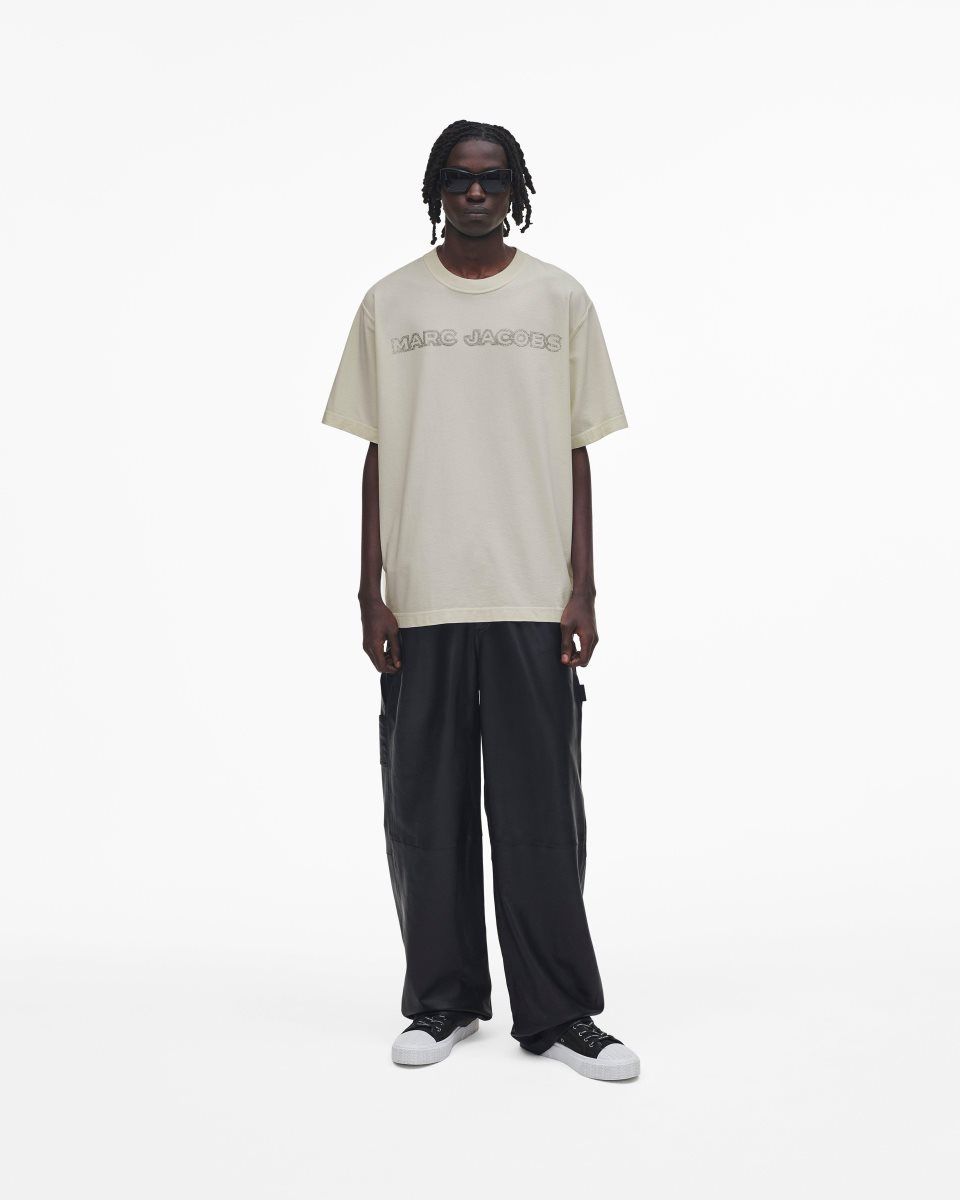 Hauts Marc Jacobs Crystal Big Tee Femme Blanche | 385WPODZS