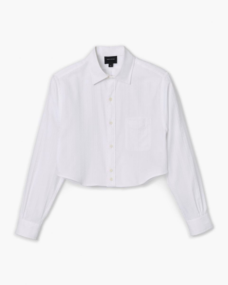 Hauts Marc Jacobs The Cropped Femme Shirt Femme Blanche | 632ETJDIF