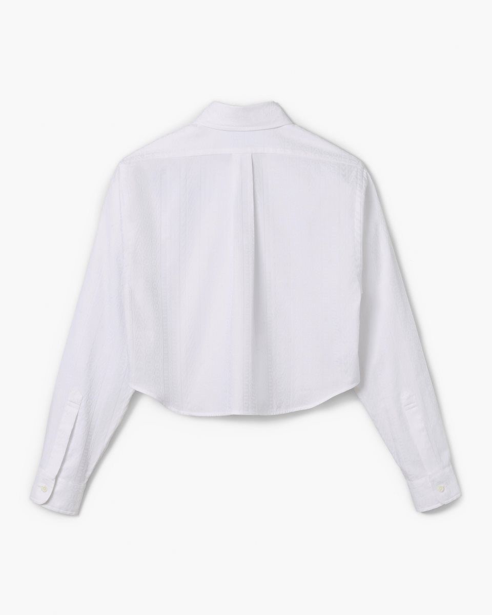 Hauts Marc Jacobs The Cropped Femme Shirt Femme Blanche | 632ETJDIF