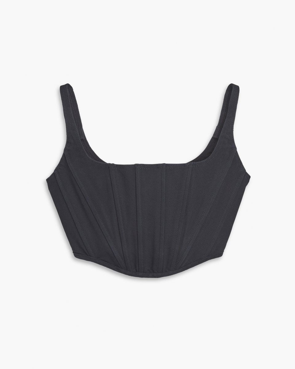 Hauts Marc Jacobs The Denim Bustier Femme Noir | 724FHJKTP