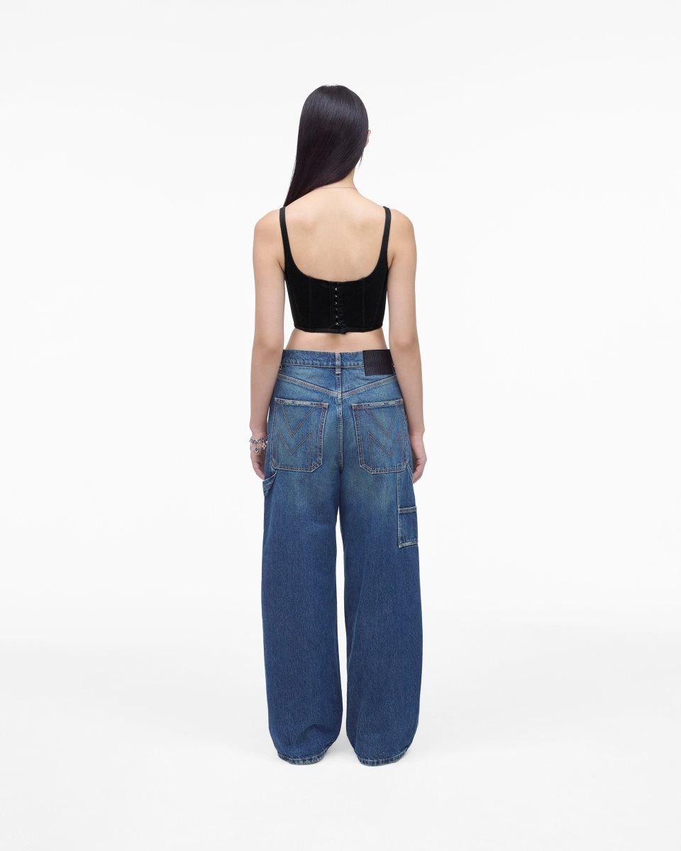 Hauts Marc Jacobs The Denim Bustier Femme Noir | 724FHJKTP