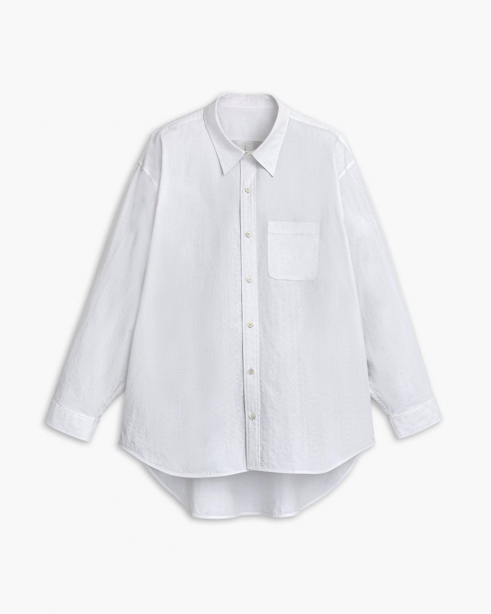 Hauts Marc Jacobs The Monogram Big Shirt Femme Blanche | 184MEQXKG
