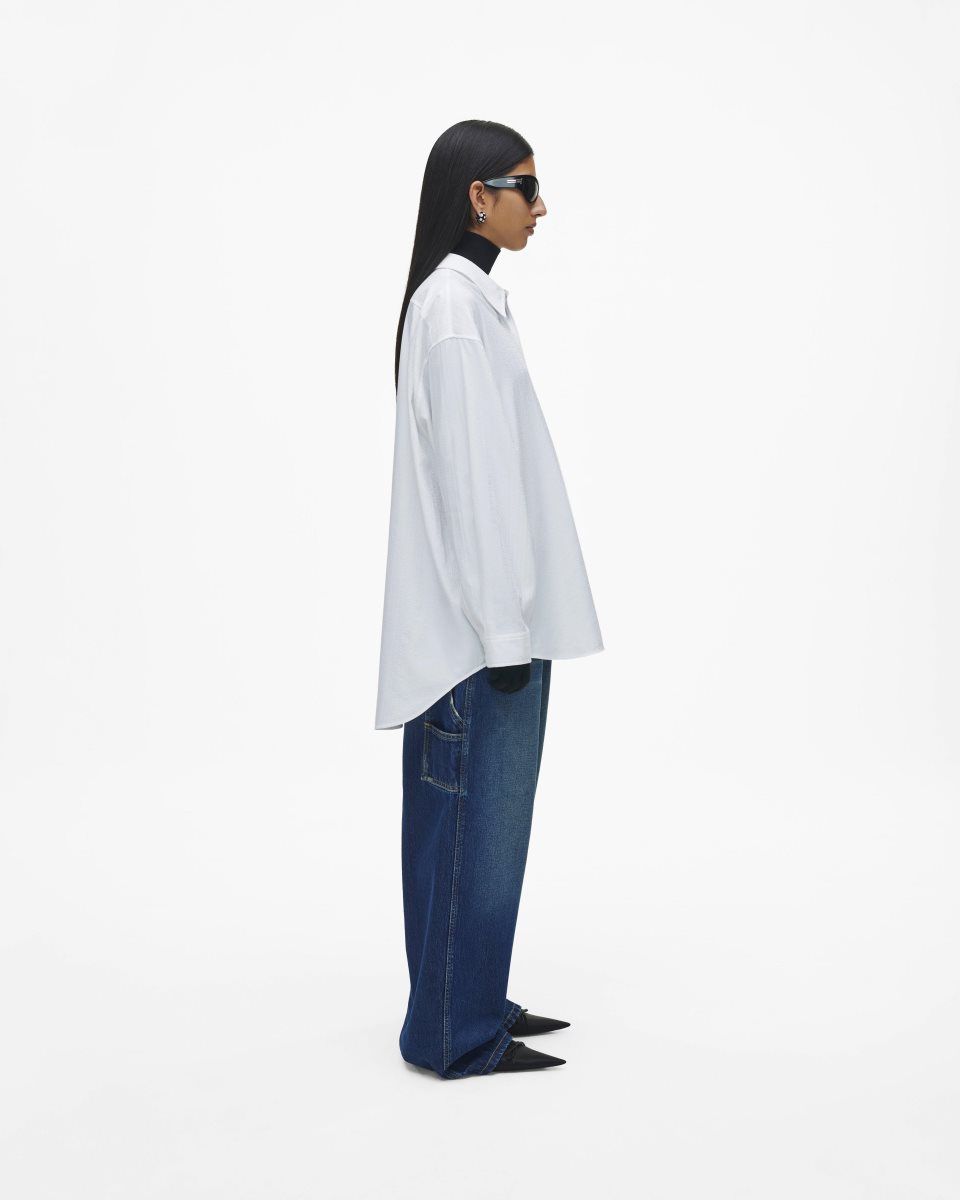 Hauts Marc Jacobs The Monogram Big Shirt Femme Blanche | 184MEQXKG