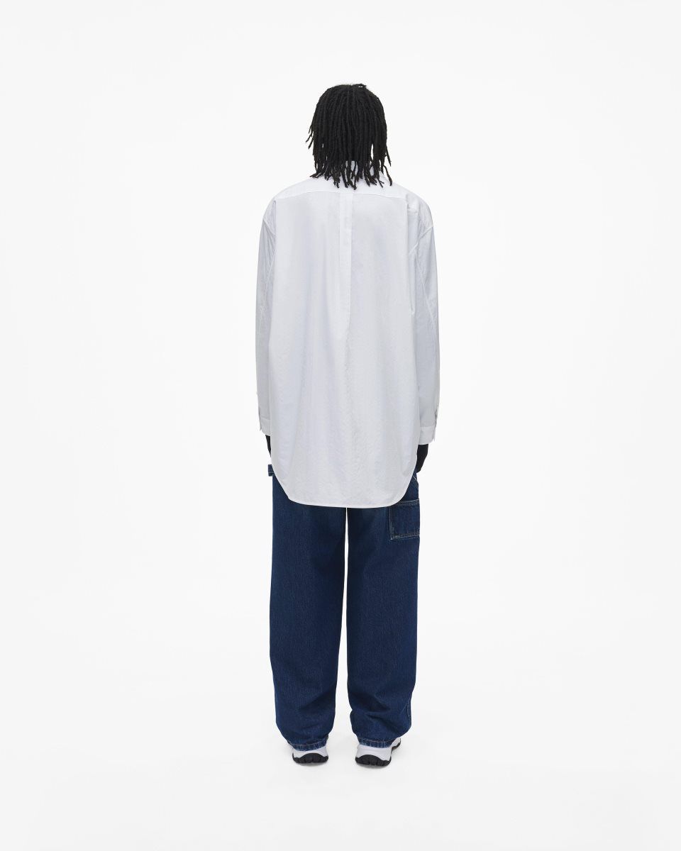 Hauts Marc Jacobs The Monogram Big Shirt Femme Blanche | 184MEQXKG