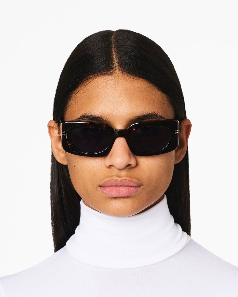 Lunette de Soleil Marc Jacobs Icon Rectangular Sunglasses Femme Havana | 495XTUFSE