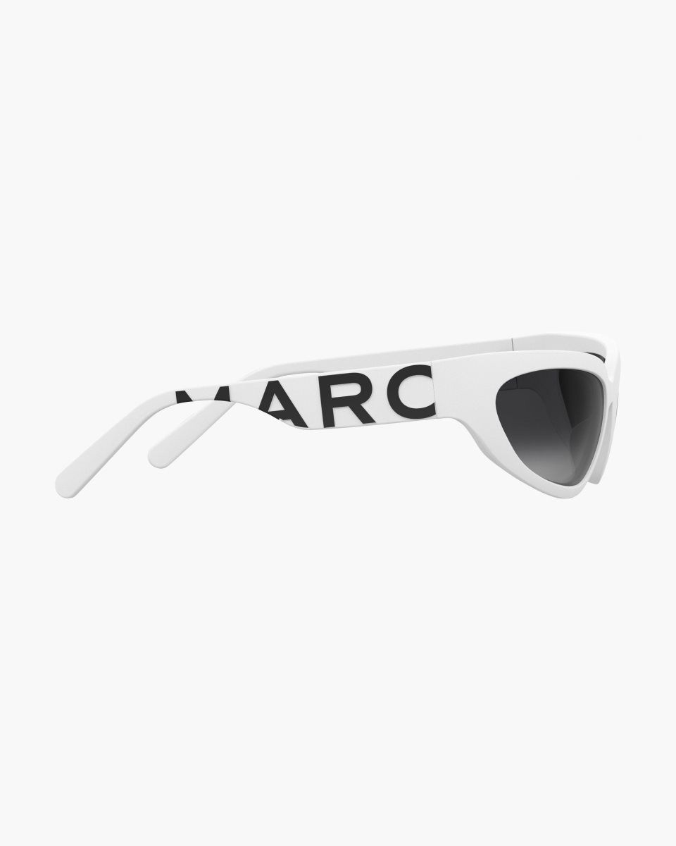 Lunette de Soleil Marc Jacobs The Bold Logo Wrapped Sunglasses Femme Blanche | 974YSRVCI