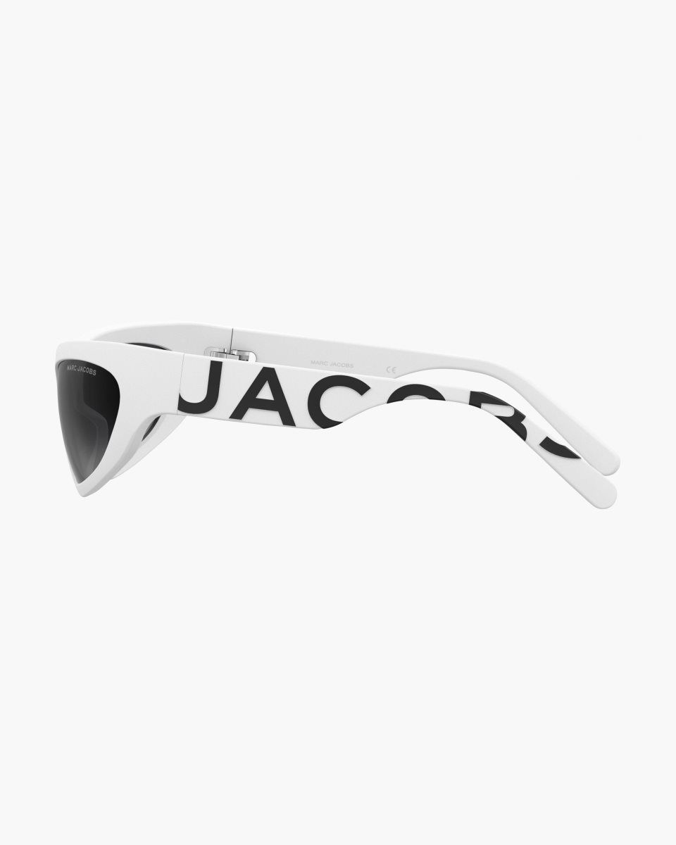 Lunette de Soleil Marc Jacobs The Bold Logo Wrapped Sunglasses Femme Blanche | 974YSRVCI