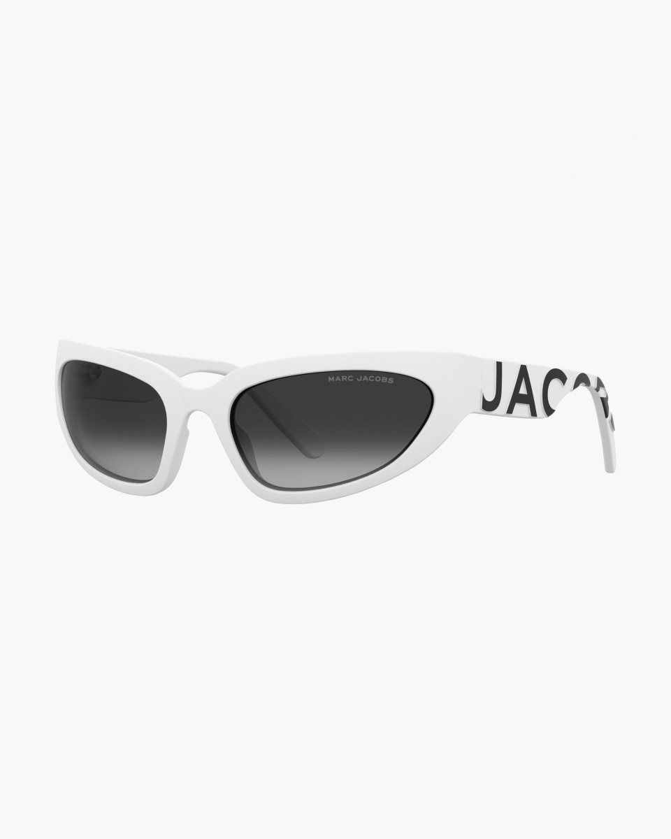 Lunette de Soleil Marc Jacobs The Bold Logo Wrapped Sunglasses Femme Blanche | 974YSRVCI