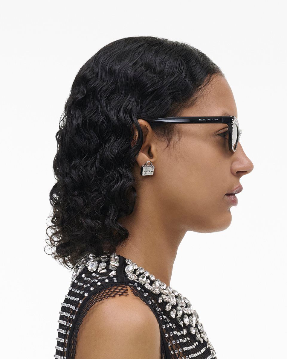 Lunette de Soleil Marc Jacobs The Cat Eye Sunglasses Femme Noir | 348OKZEUN