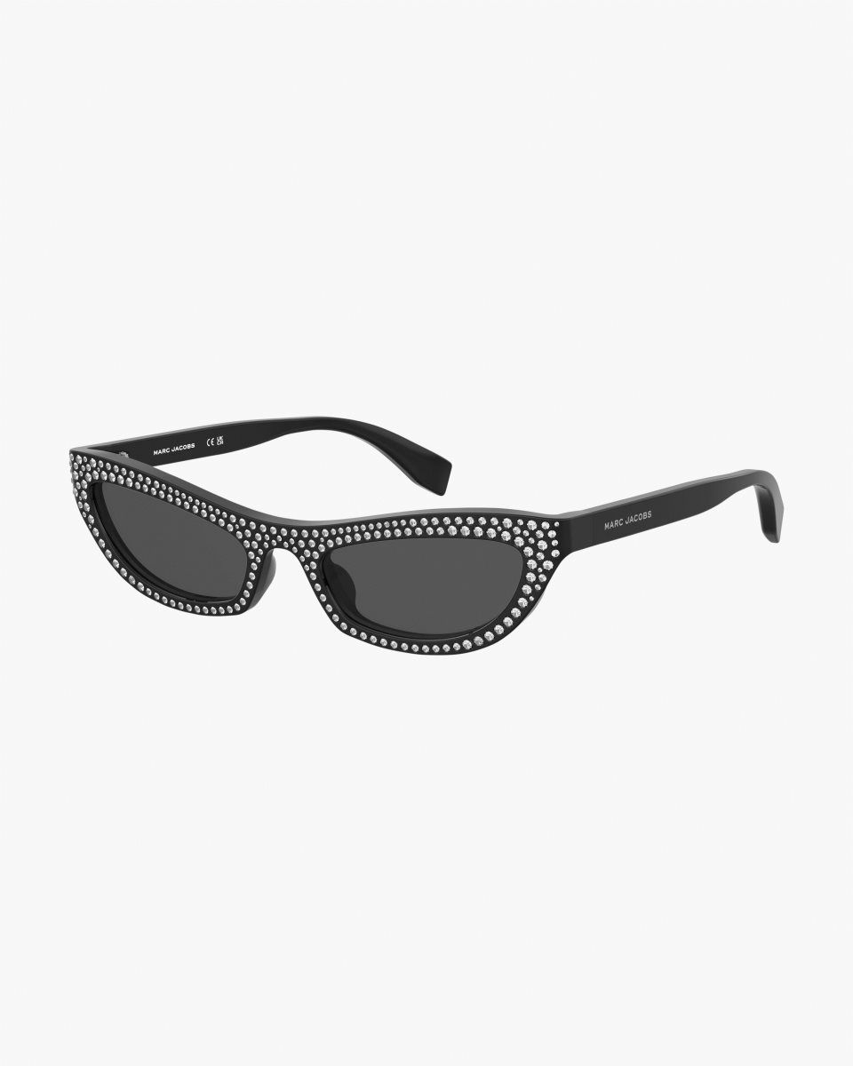 Lunette de Soleil Marc Jacobs The Cat Eye Sunglasses Femme Noir | 348OKZEUN