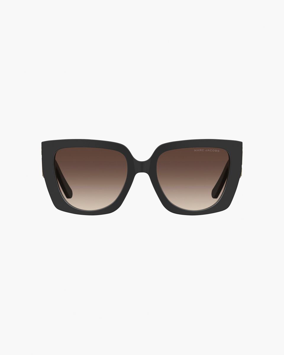 Lunette de Soleil Marc Jacobs The J Marc Square Cutout Sunglasses Femme Noir | 308HQXIPZ