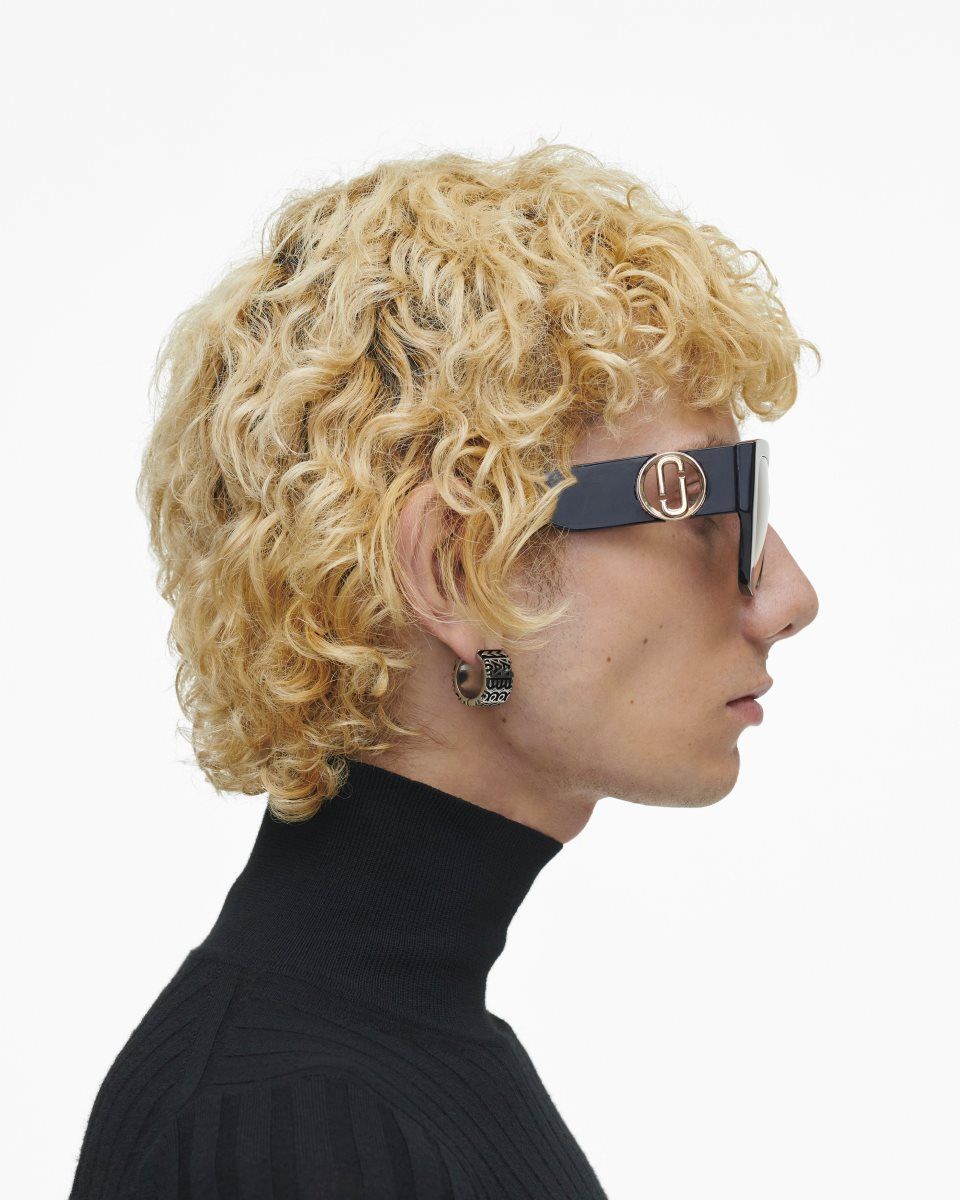 Lunette de Soleil Marc Jacobs The J Marc Square Cutout Sunglasses Femme Noir | 308HQXIPZ