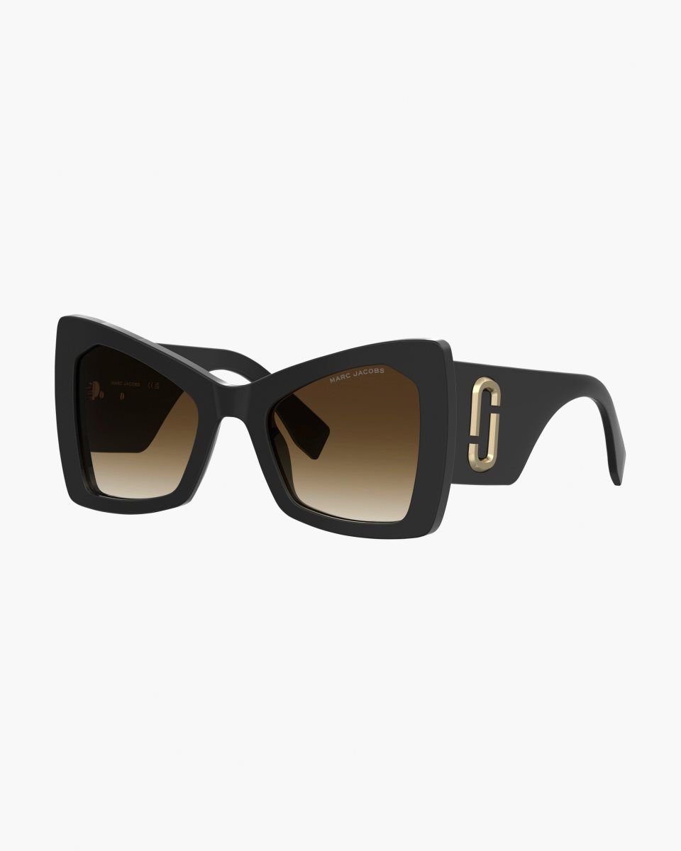 Lunette de Soleil Marc Jacobs The J Marc Oversized Cat Eye Sunglasses Femme Noir | 427BQXDRF