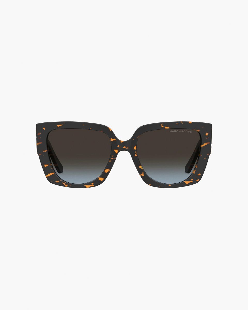 Lunette de Soleil Marc Jacobs The J Marc Square Cutout Sunglasses Femme Havana | 451XRGKYI