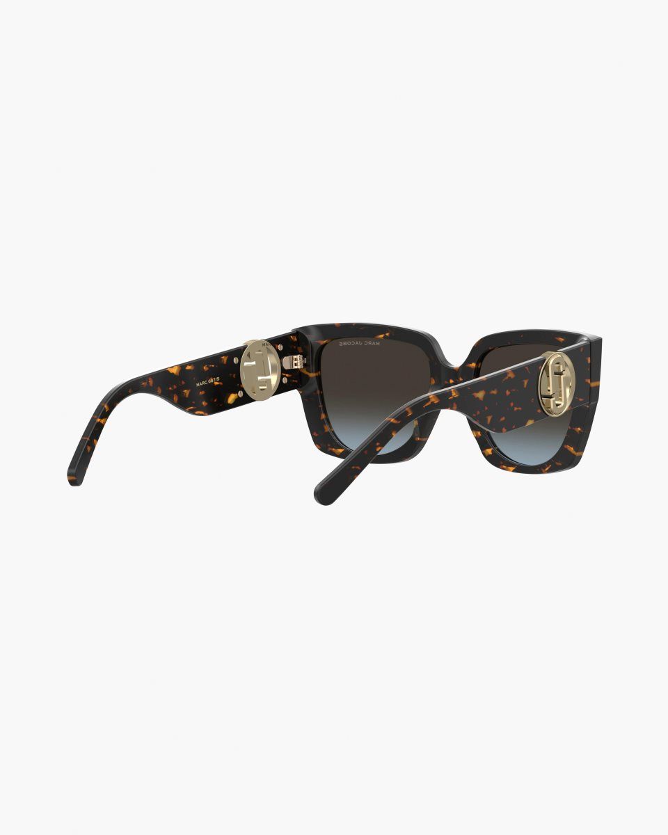 Lunette de Soleil Marc Jacobs The J Marc Square Cutout Sunglasses Femme Havana | 451XRGKYI