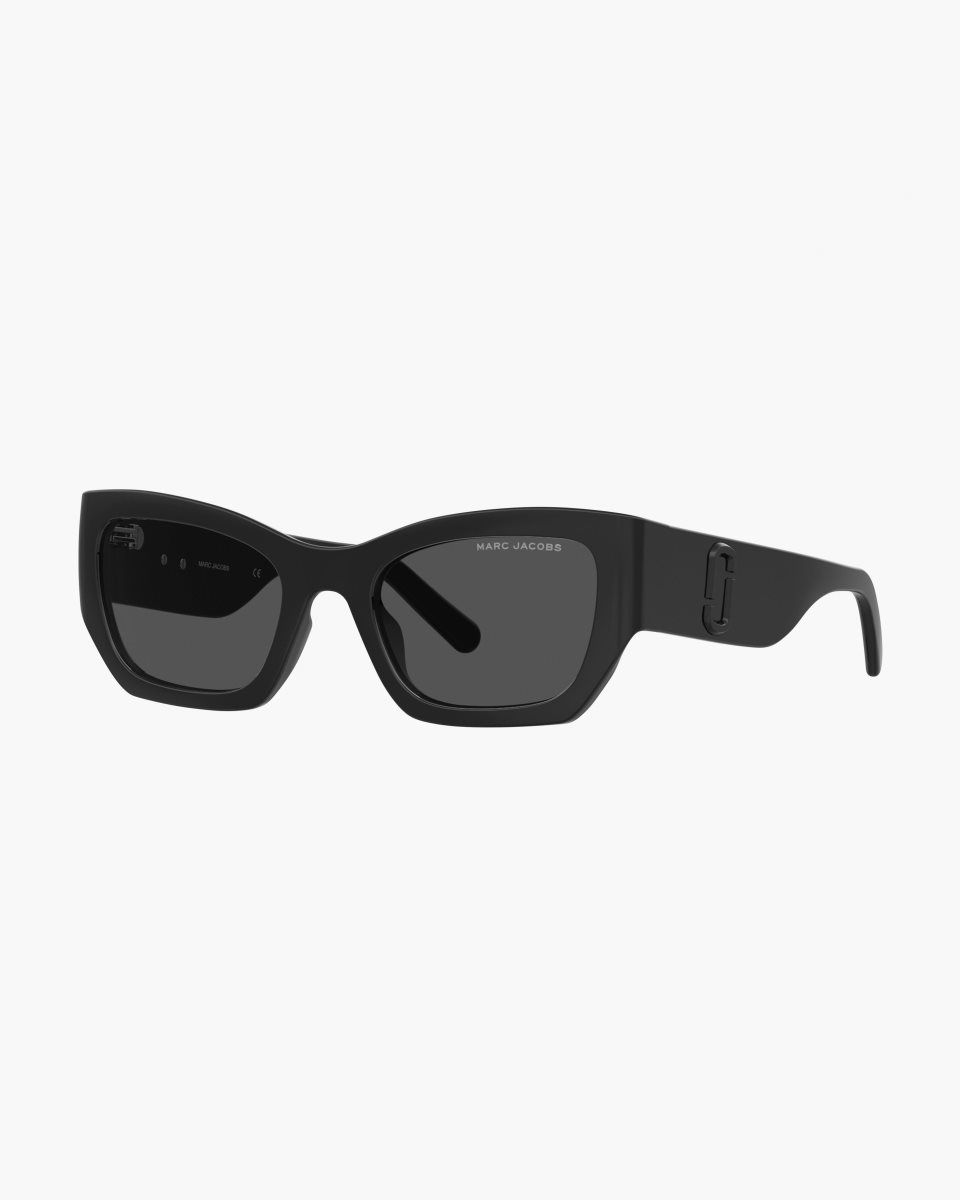 Lunette de Soleil Marc Jacobs The J Marc Square Cat Eye Sunglasses Femme Noir | 876BIGRHP