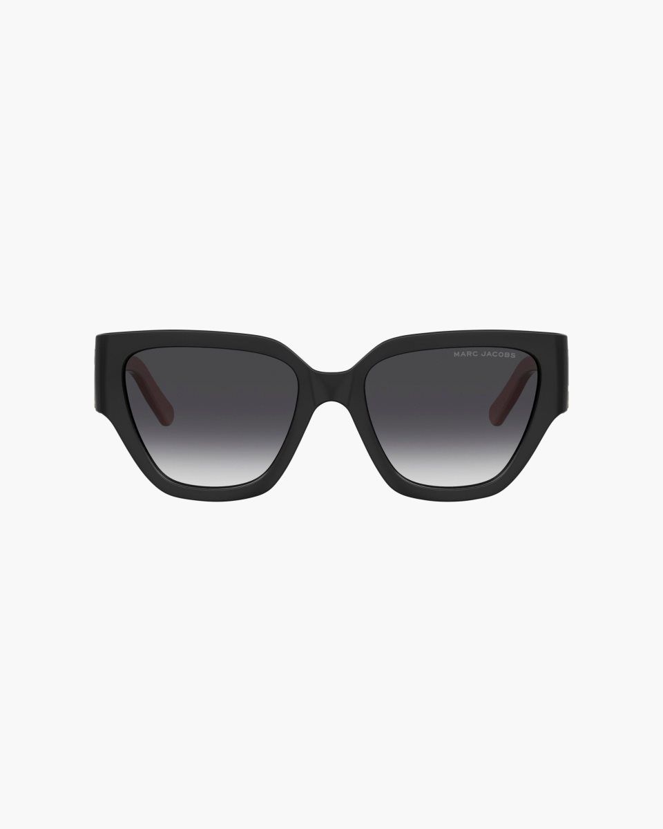 Lunette de Soleil Marc Jacobs The J Marc Rectangular Colorblock Sunglasses Femme Noir Rose | 921LFGNVO