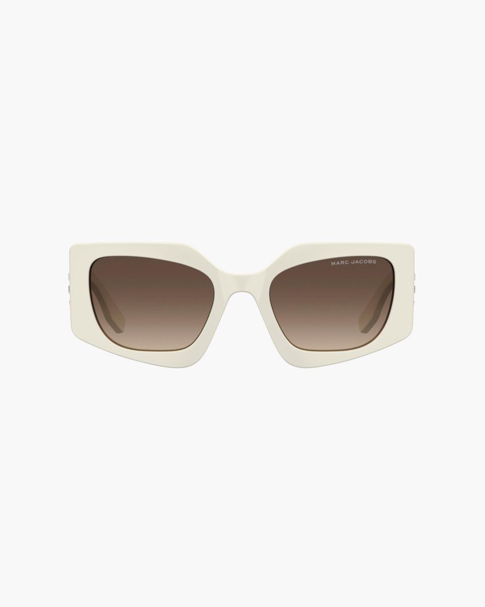 Lunette de Soleil Marc Jacobs The Square Cat Eye Sunglasses Femme Blanche | 190YJLRTO