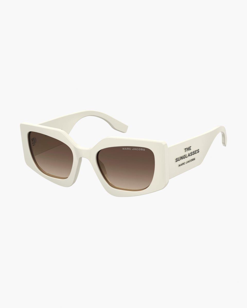 Lunette de Soleil Marc Jacobs The Square Cat Eye Sunglasses Femme Blanche | 190YJLRTO