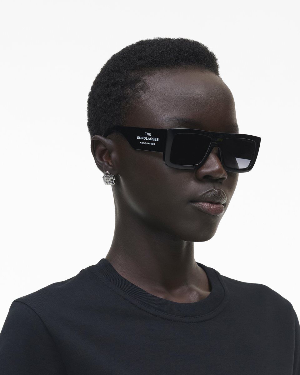 Lunette de Soleil Marc Jacobs The Square Sunglasses Femme Noir | 521DHPZLV